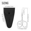 Curved Nose Hair Scissors with Rounded Tip 3.6 Inch Safety Facial Hair Scissors for Men and Women, Professional Eyebrow and Mustache Trimming (Nose-Curved) view 2