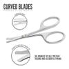 Curved Nose Hair Scissors with Rounded Tip 3.6 Inch Safety Facial Hair Scissors for Men and Women, Professional Eyebrow and Mustache Trimming (Nose-Curved) view 3