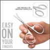 Curved Nose Hair Scissors with Rounded Tip 3.6 Inch Safety Facial Hair Scissors for Men and Women, Professional Eyebrow and Mustache Trimming (Nose-Curved) view 4
