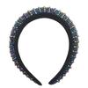Lastclream Baroque Rhinestone Headband for Women Bling Crystal Hairband Sparkle Hair Accessories (Iridescent Black) view 2