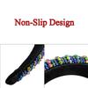 Lastclream Baroque Rhinestone Headband for Women Bling Crystal Hairband Sparkle Hair Accessories (Iridescent Black) view 3