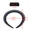 Lastclream Baroque Rhinestone Headband for Women Bling Crystal Hairband Sparkle Hair Accessories (Iridescent Black) view 4