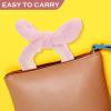FESTFENDS Reusable Shower Headband for Women Bow Knot, Pink Non-ear Pressure Hair Hoop for Face Washing and Spa, Cosmetic Hairband for Beauty Care view 4
