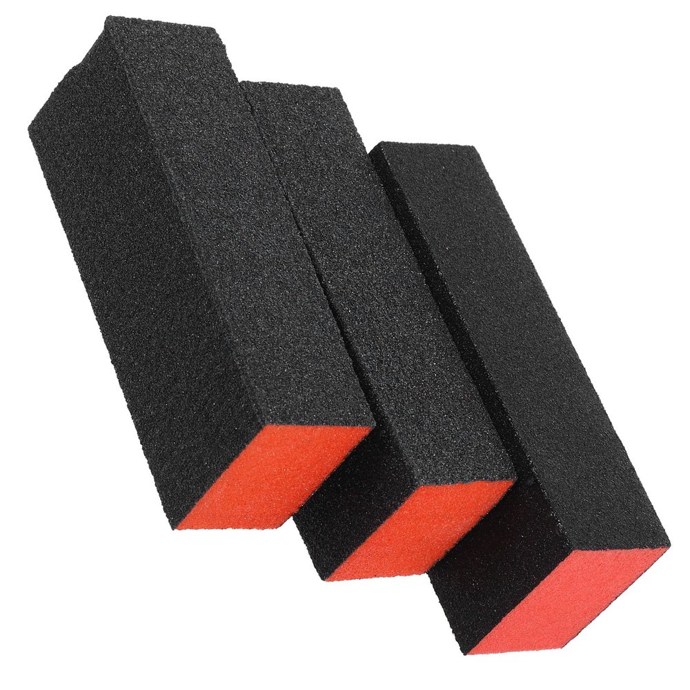 Outanaya 3-Sided Nail Buffing Block Orange Nail Sander File for Manicure and Pedicure Professional Buffer for Shaping and Polishing