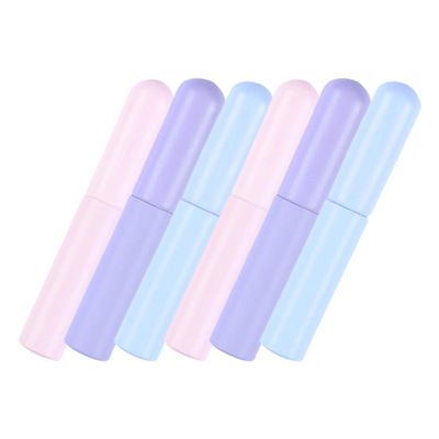 Vaguelly 6pcs Silicone Lip Brush Set with Cover, Portable Lip Gloss Applicator Wands for Precise Lipstick and Concealer Blending, Reusable Makeup Tools for Travel and Daily Use