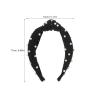 KICHOUSE 2pcs Knotted Wide Pearl Headbands Soft Fabric Hairbands for Women Solid Color Hair Accessories view 2