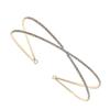 SOLUSTRE Rhinestone Wedding Headband for Brides Thin Crossover Hair Hoop in Metallic Tone Stylish Hair Decor for Bridal and Party view 1