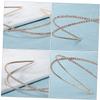 SOLUSTRE Rhinestone Wedding Headband for Brides Thin Crossover Hair Hoop in Metallic Tone Stylish Hair Decor for Bridal and Party view 3