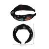 ARTIBETTER Christmas Tree Knotted Hairband Wide Knot Sequined Xmas Headband Women Holiday Party Fashion Hair Accessories view 2