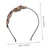 Uonlytech Vintage Rhinestone Headband Crystal Beaded Leaf Hairband for Women Bride Hair Piece Bridal Wedding Hair Accessory view 2