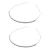 HINTRMENT 2pcs Silver Jeweled Hairbands Decorative Metal Headbands Bridal Wedding Hair Accessories for Women Compact Portable Hair Hoops view 1