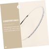 HINTRMENT 2pcs Silver Jeweled Hairbands Decorative Metal Headbands Bridal Wedding Hair Accessories for Women Compact Portable Hair Hoops view 4