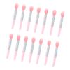 Uonlytech 15pcs Silicone Lip Mask Brushes with Red and Pink Handles, Mini Reusable Lipstick Applicator Set for Womens Makeup and Lip Gloss Application view 1