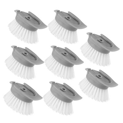 Homoyoyo 8pcs Kitchen Brush Replacement Heads Cleaning Brush Accessory Long Handle Replacement for Home Kitchen Cleaning Tools