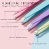 4Pcs Tweezers Set for Women, Stainless Steel Eyebrow Tweezers Kit with Slant Flat Pointed & Sharp Tip, Precision for Facial Hair and Lash, Ingrown Hair, Splinter Removal view 2