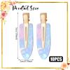 10 PCS No Crease Clips No Bend Flat Hair Clips Creaseless Hairs Pins Makeup Clip Cute Accessories Small Duck Barrettes for Women Teen Girls Thin Fine Hairs Curly Styling Sectioning (Blue) view 2