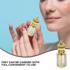 OKUMEYR 3pcs 3ml Essential Oil Glass Dropper Bottles Perfume Dispensing Containers Portable Refillable Bottles for Travel and Aromatherapy view 3