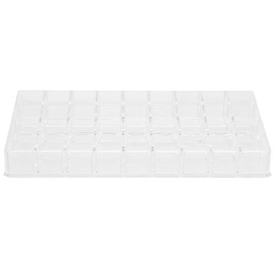 BATHVEVE Large Lipstick Storage Rack 36-slot Cosmetic Organizer Box for Dressing Table Makeup Display and Lip Gloss Holder