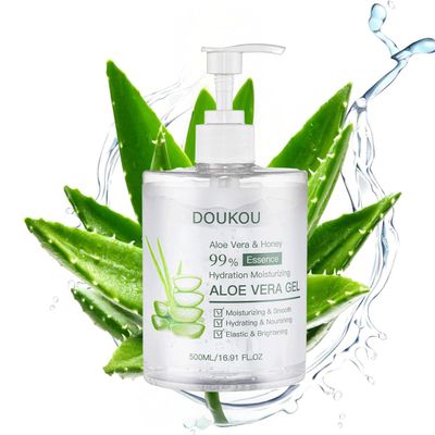 Organic Aloe Vera Gel 99% Pure Aloe, Works on Face, Body Hair Care, Ideal for After Suncare, Post Shave, Hydrating Moisturizing, Lightweight Non Sticky Formula, Family Pack Size, 16.9 fl oz, 500ml