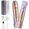 Bikini Trimmer for Women- 2-in-1 Electric Razors for Women, IPX6 Waterproof Bikini Shaver with Ceramic Blade, Dual Head Body Hair Trimmer for Underarm, Face, Legs view 1