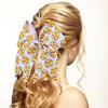 Girls' Glitter Soccer Hair Bows Ponytail Holder Elastic Hair Ties, Large Soccer Cheer Hair Bow Accessories.(FS19) (Baseball Pattern) view 3