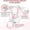 Facial Epilator, Glabours Skin Hair Remover for Women Epilators with LED Light, Two Speed Hair Removal Device, Epilator for Women, Pluxy Facial Hair Removal for Bikini Arm Legs Armpits view 3