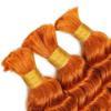 30 30 30 Inch Ginger Orange Boho Human Hair Deep Wave Bulk 350 Human Braiding Hair Orange Boho Human Hair Extensions Curly Braids view 4