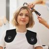 Sewroro Silicone Cutting Collar Hair Stylist Neck Protector, Black Hair Cutting Cape for Dressing, Hair Dyeing, Self Haircut, Shoulder view 4