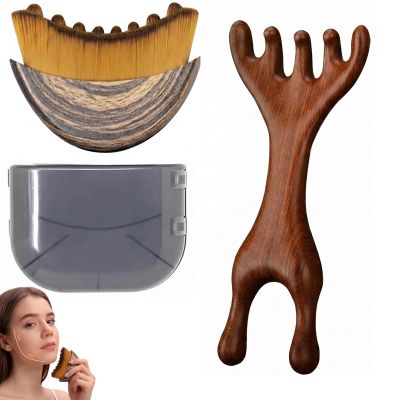 2 Pcs Lymphatic Contour Face Brush,Lymphatic Face Brush,Contour Glow Brush,for Lymphatic Drainage,Lymphatic Brush are for Lymphatic Drainage,Reducing Swelling,and Facial Massage Soft Bristles