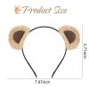 Jaciya Bear Ears Plush Headband Set Light Brown Bear Ear Headbands view 2