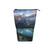 NBSKSDLK Standing Pencil Case, Cute Telescopic Pencil Pouch, Banff National Park Pencil Bag, Kawaii Stand up Pen Holder, Portable Aesthetic Makeup Bag for Christmas Holiday New Year Office Bag view 3