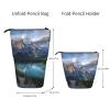NBSKSDLK Standing Pencil Case, Cute Telescopic Pencil Pouch, Banff National Park Pencil Bag, Kawaii Stand up Pen Holder, Portable Aesthetic Makeup Bag for Christmas Holiday New Year Office Bag view 4
