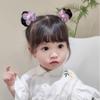 YNOBUN 10 Pack Cute Flower Bow Hair Accessories for Toddlers & Little Girls Hair Scrunchies Hair Clips Set Elastic Hair Ties for Daily Wear School Party Birthday & Performance-pl view 3