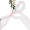 HOMOCONO Pearl Butterfly Floral Headband and Bridal Hair Wreath Set, Simulated Flower Garland Hair Accessories for Women Wedding Party Headpiece view 3