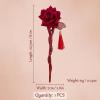 Chinese Hair Sticks, Chinese Hairpin for Women, Red Chopsticks for Hair, Asian Hair Accessories for Updos and Buns, Ideal for Daily and Evening Events view 2