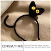 LALADEFIEE Cat Hairband Headband, Cute Black Knit Cat Headdress, Soft Face Washing Hair Accessory for Women view 4