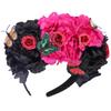 PartyKindom Floral Headband and Butterfly Garland Headdress for Women, Two-tone Floral Hair Accessories, Festival Party and Wedding Headpiece view 1