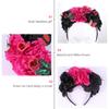 PartyKindom Floral Headband and Butterfly Garland Headdress for Women, Two-tone Floral Hair Accessories, Festival Party and Wedding Headpiece view 3
