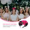 PartyKindom Floral Headband and Butterfly Garland Headdress for Women, Two-tone Floral Hair Accessories, Festival Party and Wedding Headpiece view 4