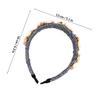 Luxshiny Seashell Hair Hoop Headband for Women, Blue Wide Brim Hair Accessory with Jute Rope, Bridal and Beach Party Hairband view 2
