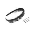 DECHOUS 10pcs Non-slip Hair Hoop Headbands with Smooth Teeth Comb for Women, Black Hard Hair Accessories Suitable for Sports and Daily Wear view 2