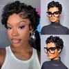 Pixie Cut Wig Human Hair Short Pixie Wigs for Black Women Short Glueless Wigs Human Hair Pre Plucked Pre Cut Brazilian Virgin Human Hair Wigs for Black Women Short Pixie Cut Wigs Human Hair (025-1B) view 1