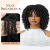 Dreadlock Wig For Black Women And Men Short Afro Twist Faux Locs Braided Wigs Glueless Synthetic Afro Curly Wigs (Natural Black, 12 Inch) view 2