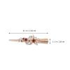 DECHOUS Metal Floral Hair Clip Rhinestone Bobby Pin Large Duckbill Clip for Women Coffee Color Wedding Bridal Hair Accessory Updo Barrette view 2
