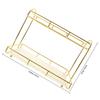 CORHAD Makeup Organizer Shelf 2-tier Gold and White Cosmetic Storage Rack for Vanity Counter Bathroom with Multi-function Organizer Basket for Skincare and Perfume view 2