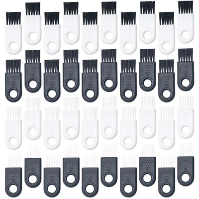 Hohopeti 40pcs Electric Razor Brush and Shaver Cleaner Brush Set White and Black Bristles for Men's Electric Shaver and Hair Clipper Cleaning Accessories