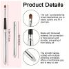 6 Pcs Retractable Lip Brush Silver Lip Brush for Lipstick Gloss Lipstick Brushes Lips Makeup Brushes with Cap for Women Precise Lips Makeup view 2