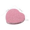 SAFIGLE Heart Shaped Folding Pocket Mirror Double-Sided Portable Handheld Travel Compact Vanity Mirror with Silver Frame and Pink Cover for Makeup on The Go view 2