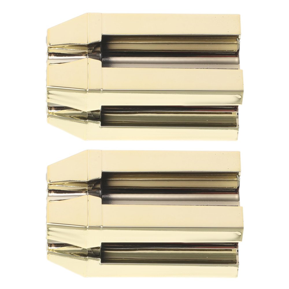 CATIEBYE 2pcs Gold Multi-Angle Eyebrow Pencil Sharpener with Four-Sided Slot for Precise Tip Refining, Professional Eyebrow Shaping Tool for Makeup and Cosmetic Use