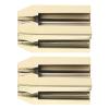 CATIEBYE 2pcs Gold Multi-Angle Eyebrow Pencil Sharpener with Four-Sided Slot for Precise Tip Refining, Professional Eyebrow Shaping Tool for Makeup and Cosmetic Use view 1